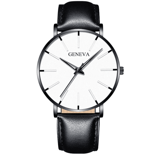 Heren Horloge Van Leer - Geneva