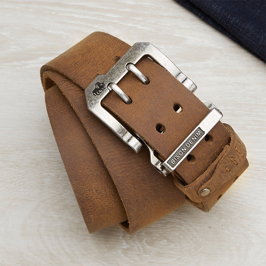 Heren Leren Riem met Magnet Sluiting - Stijlvol en Comfortabel
