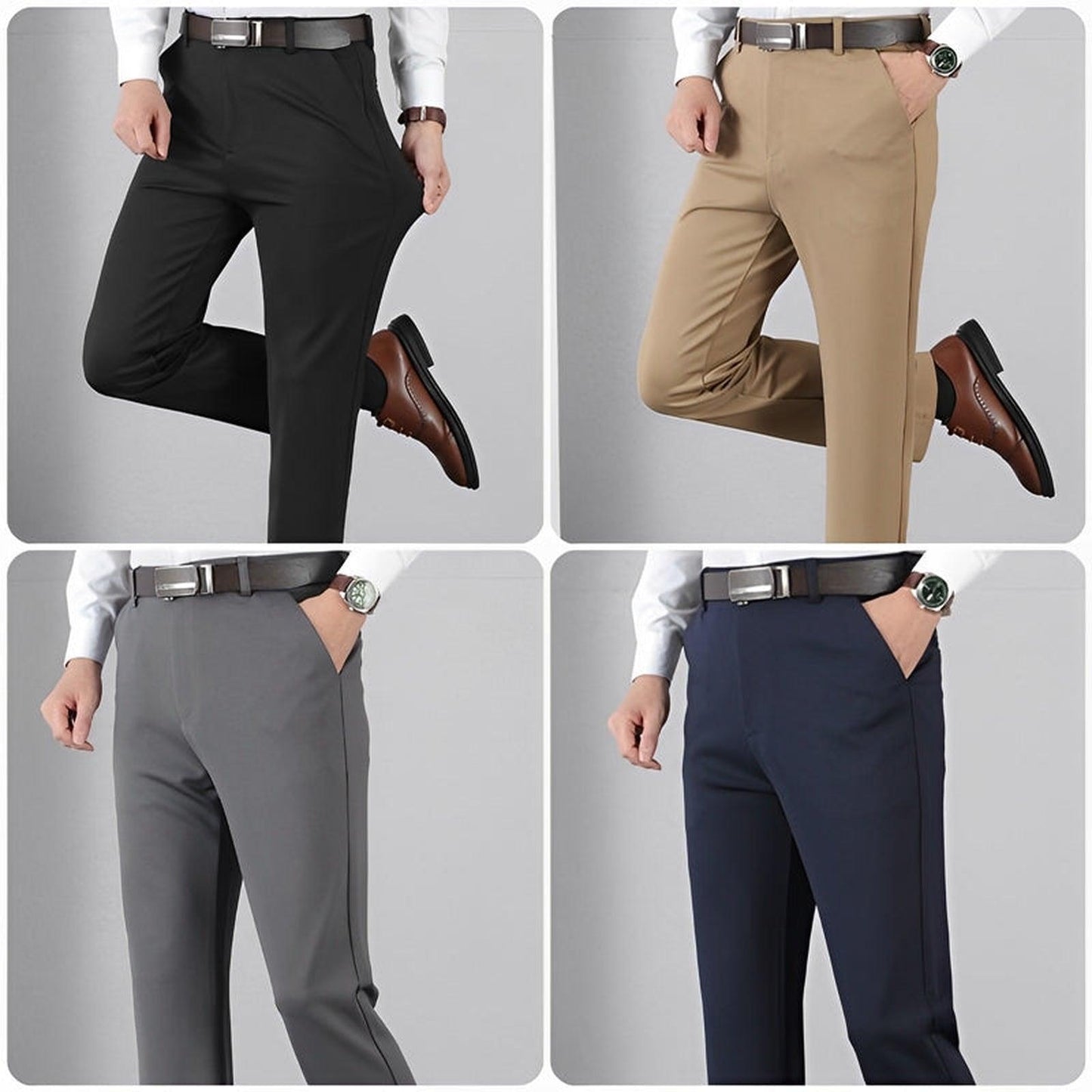 BUY 1 GET 2 FREE | Classic Gentleman's Suit Pants + Free Leather Belt