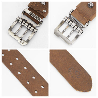 Heren Leren Riem met Magnet Sluiting - Stijlvol en Comfortabel