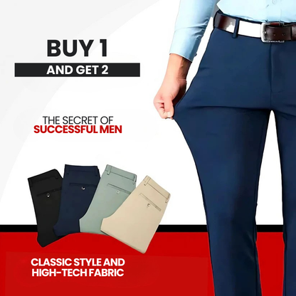 BUY 1 GET 2 FREE | Classic Gentleman's Suit Pants + Free Leather Belt